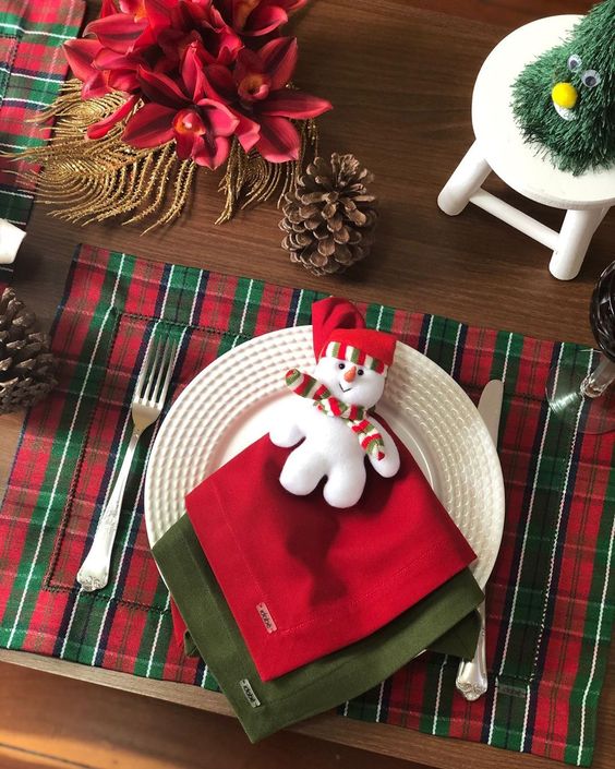 decoração para mesa de natal 